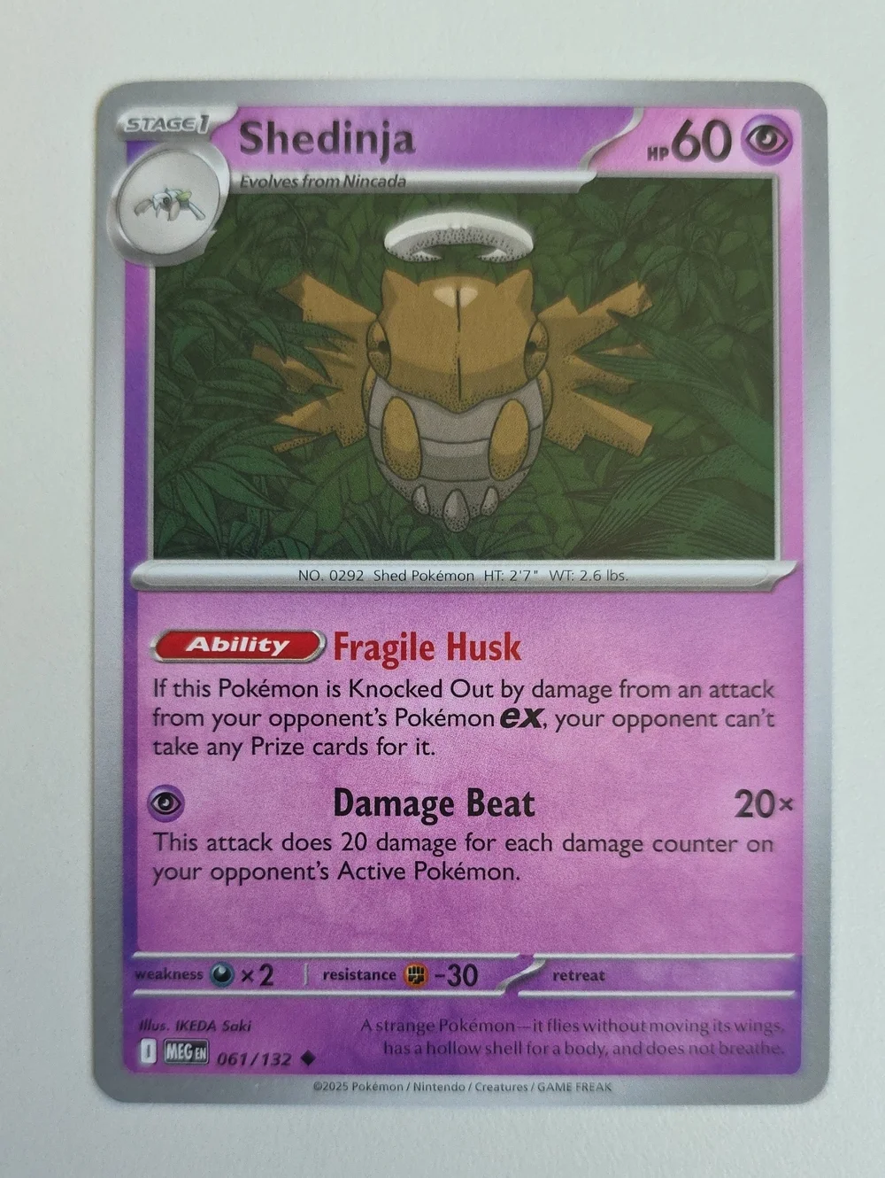 Pokemon Shedinja Trading Card